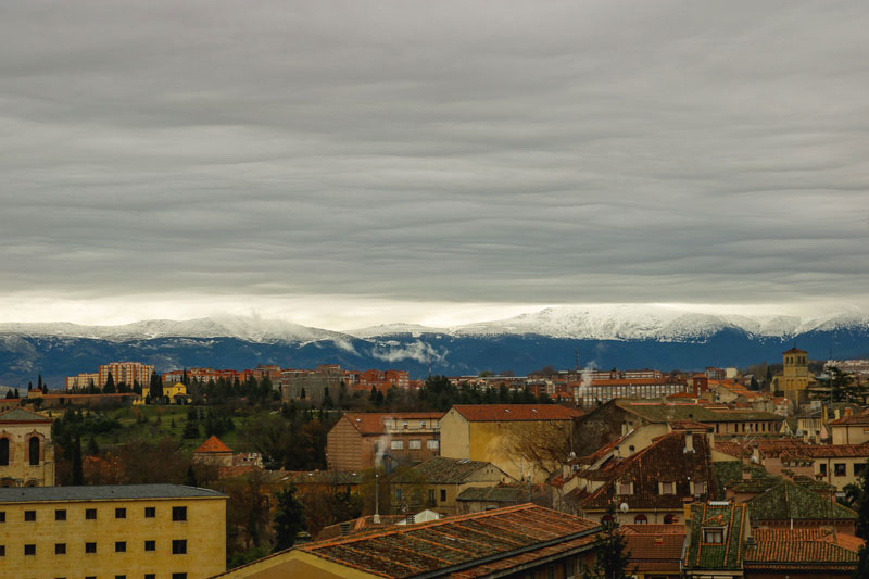 I took this picture of the view from my window in Segovia, Spain, while packing to return to the United States.